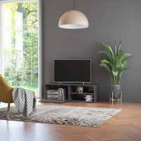 Produktbild för TV-bänk grå högglans 120x34x37 cm konstruerat trä