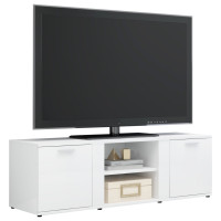 Produktbild för TV-bänk vit högglans 120x34x37 cm konstruerat trä