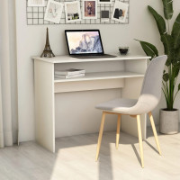 Produktbild för Skrivbord vit 90x50x74 cm konstruerat trä