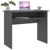 Produktbild för Skrivbord grå 90x50x74 cm konstruerat trä