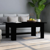 Produktbild för Soffbord svart 100x60x42 cm konstruerat trä