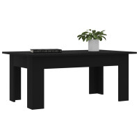 Produktbild för Soffbord svart 100x60x42 cm konstruerat trä