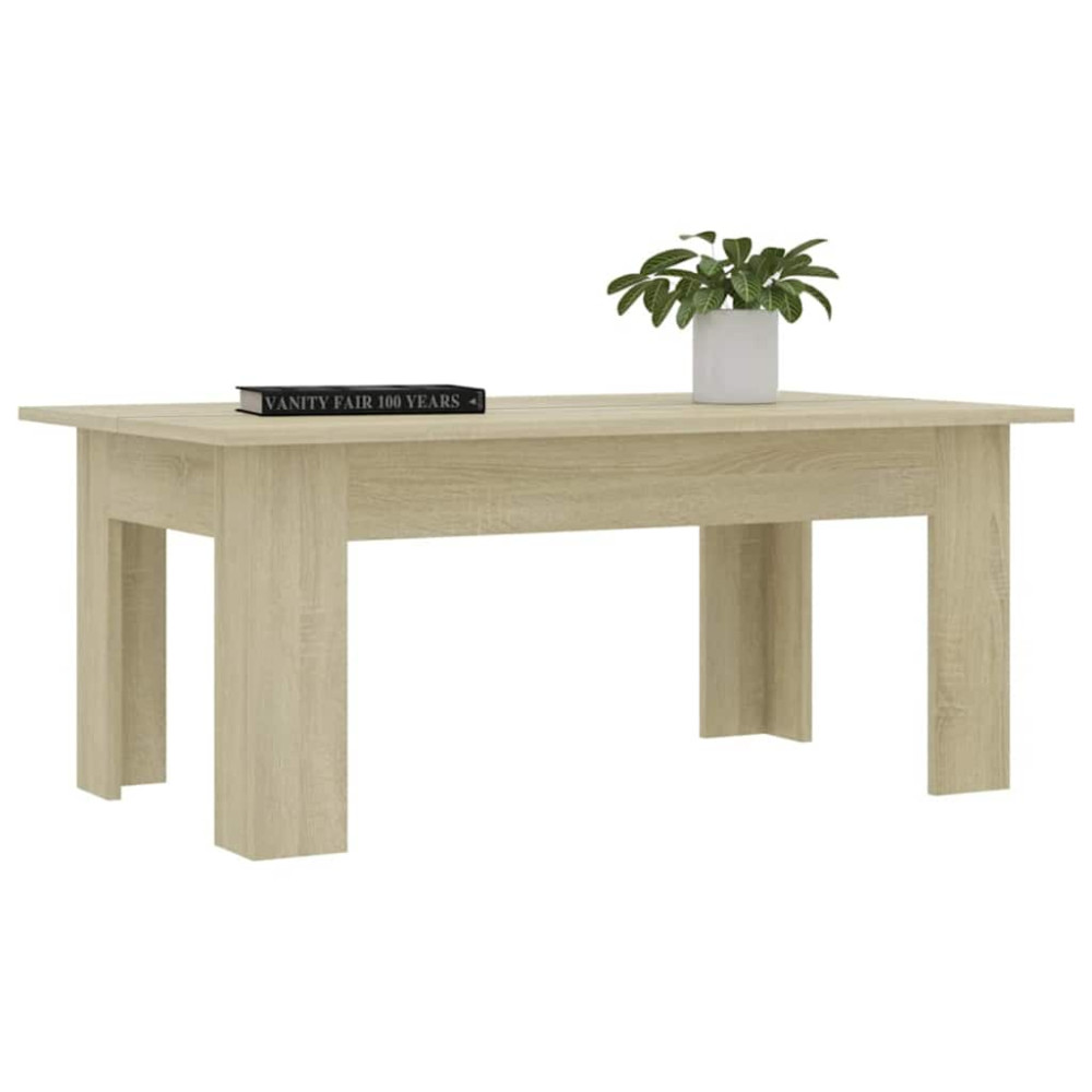 Produktbild för Soffbord sonoma-ek 100x60x42 cm konstruerat trä