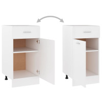 Produktbild för Underskåp med låda vit 40x46x81,5 cm konstruerat trä