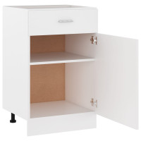 Miniatyr av produktbild för Underskåp med låda vit 50x46x81,5 cm konstruerat trä