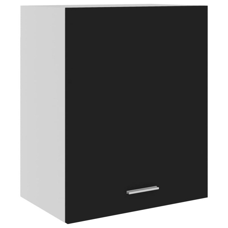 Produktbild för Väggskåp svart 50x31x60 cm konstruerat trä