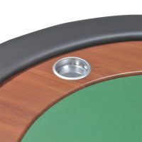 Miniatyr av produktbild för Pokerbord för 10 spelare med dealerplats grön