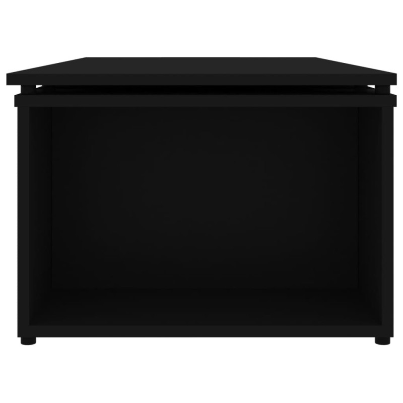 Produktbild för Soffbord svart 150x50x35 cm konstruerat trä
