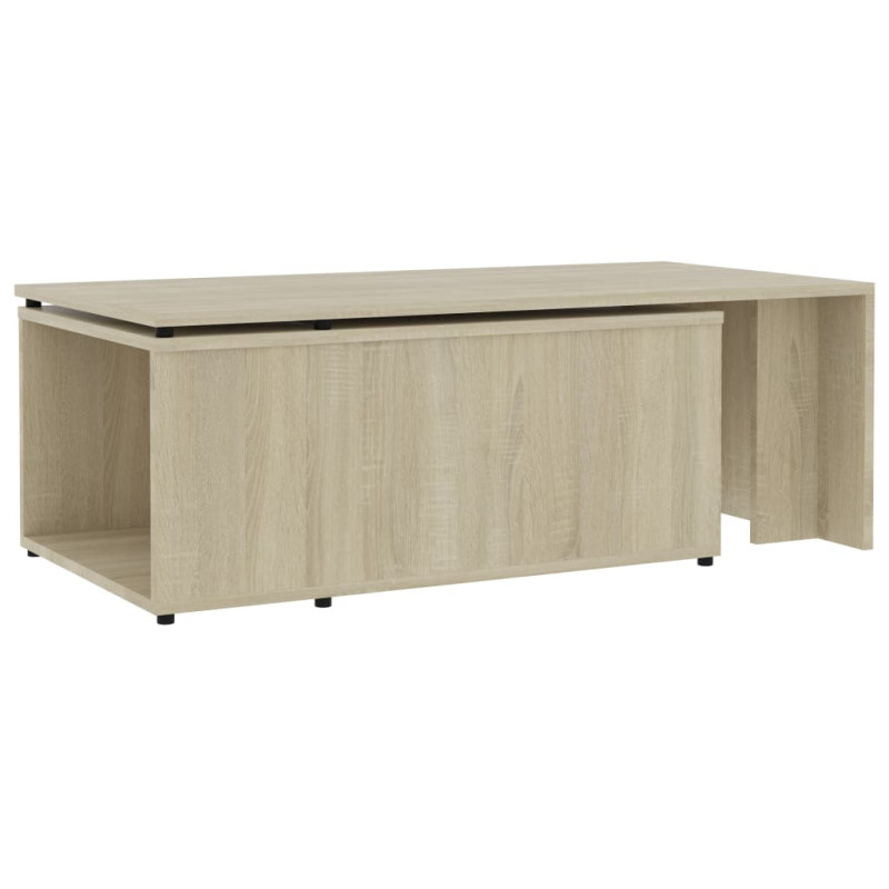 Produktbild för Soffbord sonoma-ek 150x50x35 cm konstruerat trä