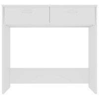 Produktbild för Skrivbord vit 80x40x75 cm konstruerat trä
