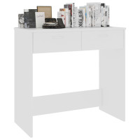 Produktbild för Skrivbord vit 80x40x75 cm konstruerat trä