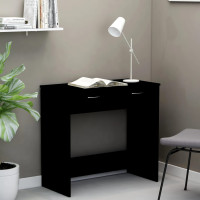 Produktbild för Skrivbord svart 80x40x75 cm konstruerat trä