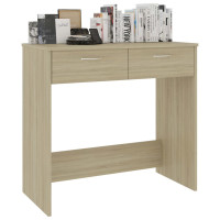 Produktbild för Skrivbord sonoma-ek 80x40x75 cm konstruerat trä