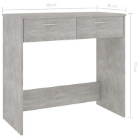 Produktbild för Skrivbord betonggrå 80x40x75 cm konstruerat trä