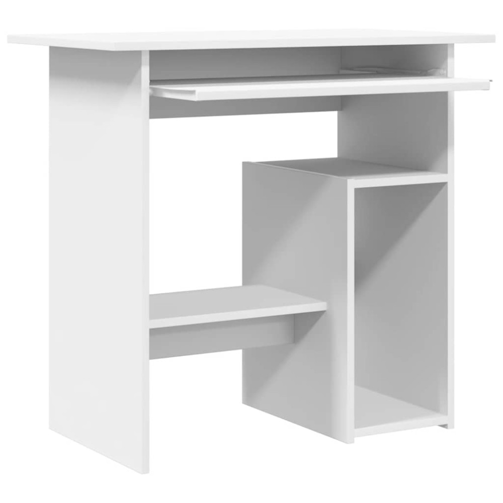 Produktbild för Skrivbord vit 80x45x74 cm konstruerat trä