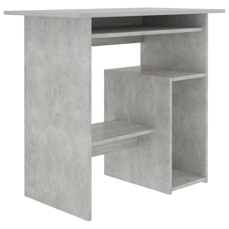 Produktbild för Skrivbord betonggrå 80x45x74 cm spånskiva