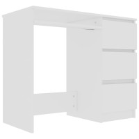Miniatyr av produktbild för Skrivbord vit 90x45x76 cm konstruerat trä