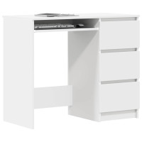 Produktbild för Skrivbord vit 90x45x76 cm konstruerat trä