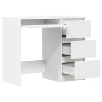 Produktbild för Skrivbord vit 90x45x76 cm konstruerat trä