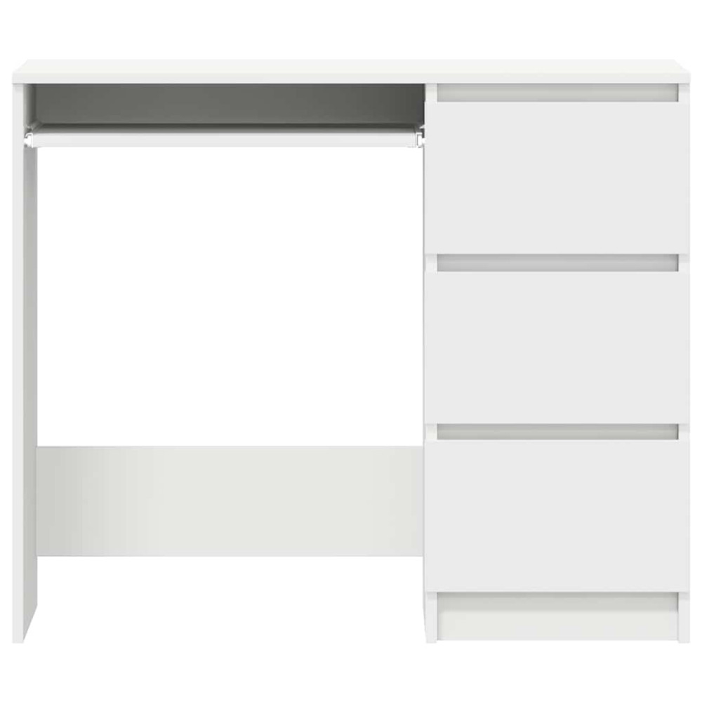 Produktbild för Skrivbord vit 90x45x76 cm konstruerat trä