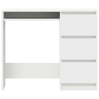 Produktbild för Skrivbord vit 90x45x76 cm konstruerat trä