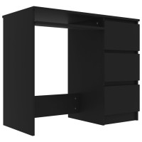 Miniatyr av produktbild för Skrivbord svart 90x45x76 cm konstruerat trä