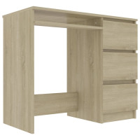 Produktbild för Skrivbord sonoma-ek 90x45x76 cm konstruerat trä