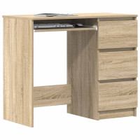 Produktbild för Skrivbord sonoma-ek 90x45x76 cm konstruerat trä