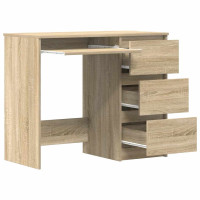 Produktbild för Skrivbord sonoma-ek 90x45x76 cm konstruerat trä