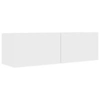 Miniatyr av produktbild för TV-bänk vit 100x30x30 cm konstruerat trä
