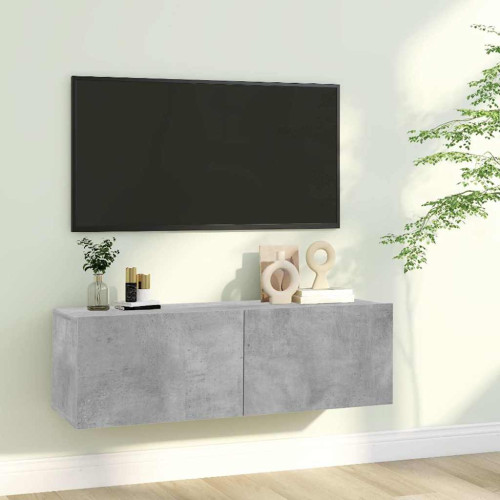 vidaXL TV-bänk betonggrå 100x30x30 cm konstruerat trä - Tv-Bänkar