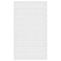 Produktbild för CD-hylla vit 102x23x177,5 cm konstruerat trä