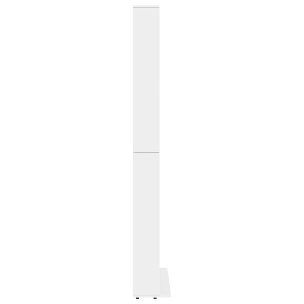 Produktbild för CD-hylla vit 102x23x177,5 cm konstruerat trä
