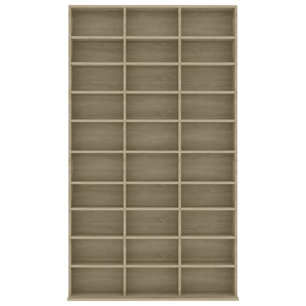 Produktbild för CD-hylla sonoma-ek 102x23x177,5 cm konstruerat trä