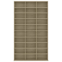 Produktbild för CD-hylla sonoma-ek 102x23x177,5 cm konstruerat trä