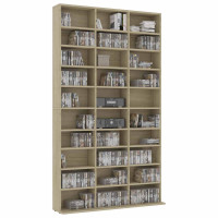 Produktbild för CD-hylla sonoma-ek 102x23x177,5 cm konstruerat trä