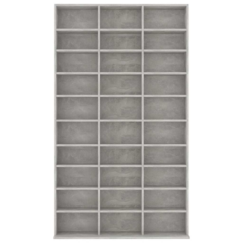 Produktbild för CD-hylla grå 102x16x177,5 cm konstruerat trä