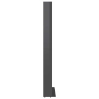 Produktbild för CD-hylla grå högglans 102x16x177,5 cm konstruerat trä