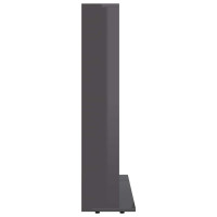 Produktbild för CD-hylla grå högglans 100x23x89,5 cm konstruerat trä