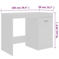Produktbild för Skrivbord vit 100x50x76 cm konstruerat trä