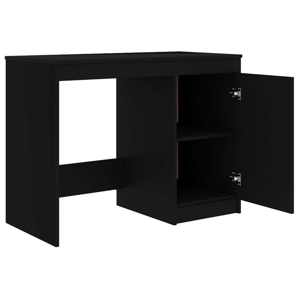 Produktbild för Skrivbord svart 100x50x76 cm konstruerat trä