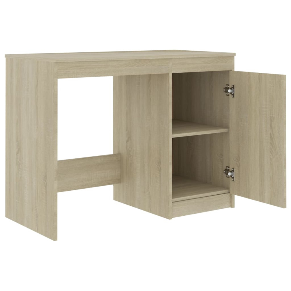 Produktbild för Skrivbord sonoma-ek 100x50x76 cm konstruerat trä