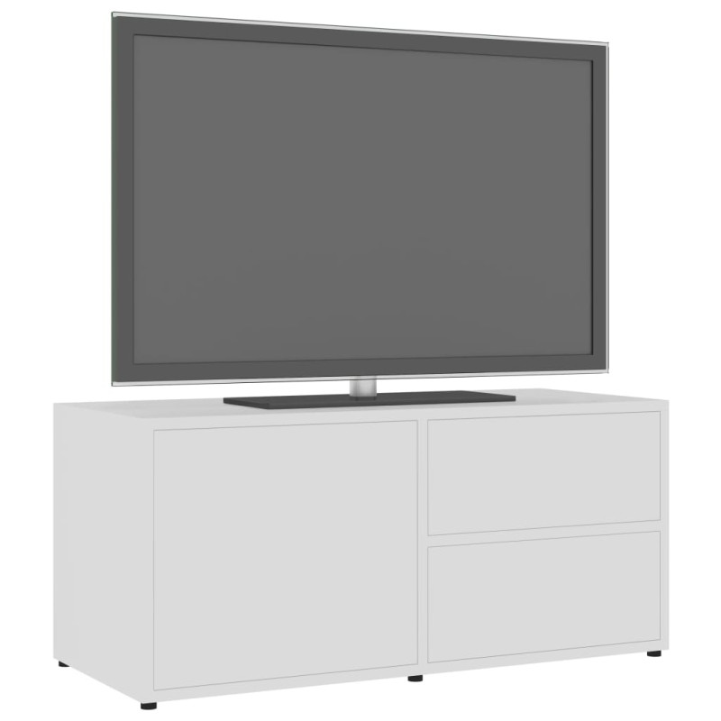 Produktbild för Tv-bänk vit 80x34x36 cm konstruerat trä