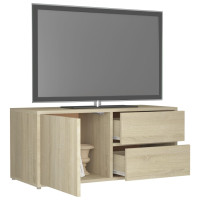 Produktbild för Tv-bänk sonoma-ek 80x34x36 cm konstruerat trä