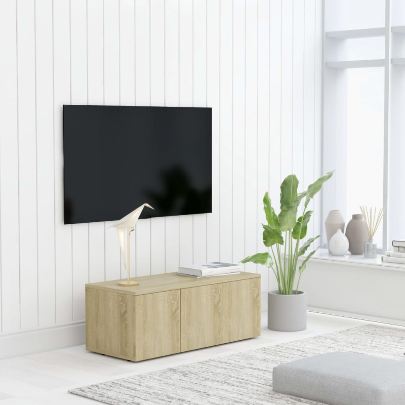 Produktbild för TV-bänk sonoma-ek 80x34x30 cm spånskiva