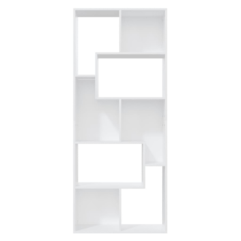 Produktbild för Bokhylla vit 67x24x161 cm konstruerat trä