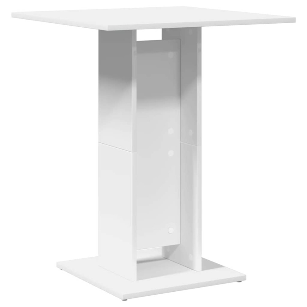 Produktbild för Cafébord vit 60x60x75 cm konstruerat trä