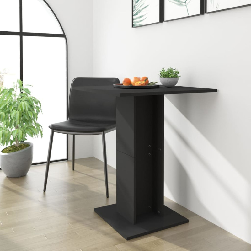 Produktbild för Bistrobord svart 60x60x75 cm konstruerat trä