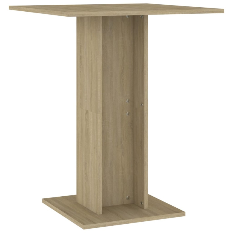Produktbild för Cafébord sonoma-ek 60x60x75 cm konstruerat trä
