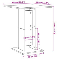 Produktbild för Bistrobord betonggrå 60x60x75 cm konstruerat trä